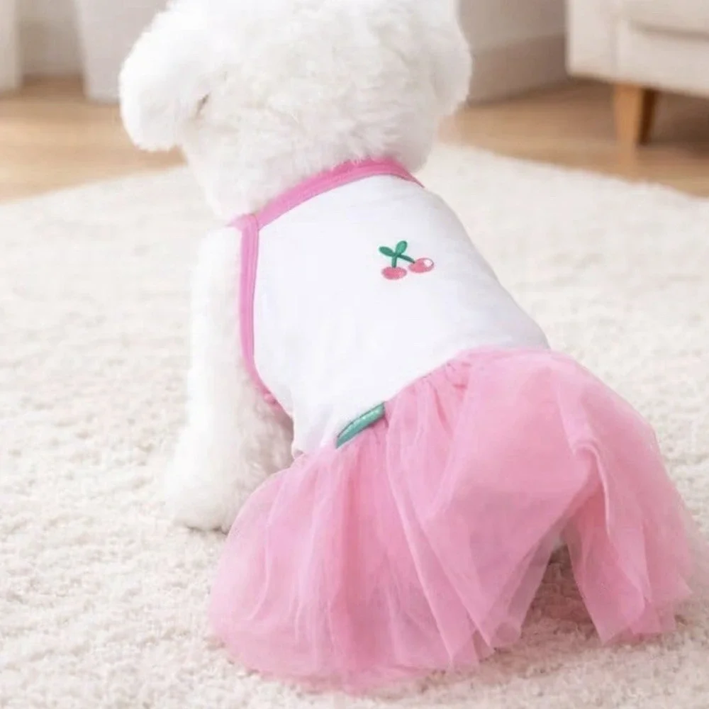Pet Dog Cat Slip Dress Summer Cute Puppies Outwear‎ Size Medium